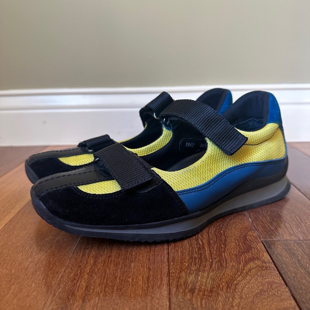 Prada Sport Vintage 2 Strap Nylon Mary Jane Sneakers "1982" size 38.5/8.5 US